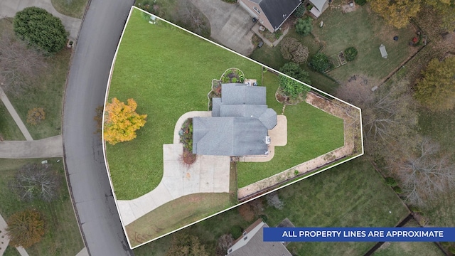 birds eye view of property