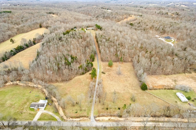 bird's eye view featuring a rural view