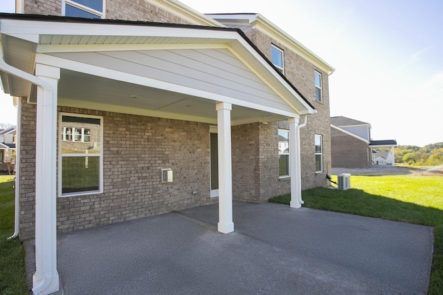 view of patio featuring cooling unit