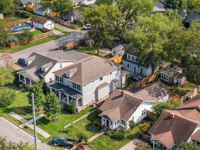 bird's eye view featuring a residential view