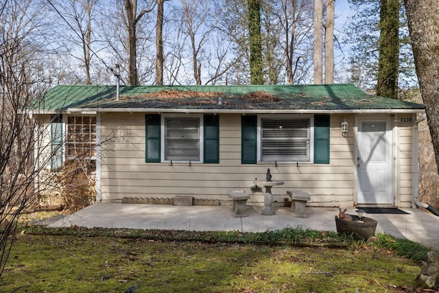 view of front of home with metal roof