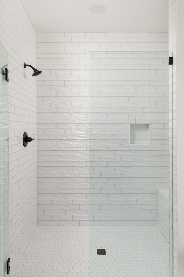 full bathroom with a stall shower