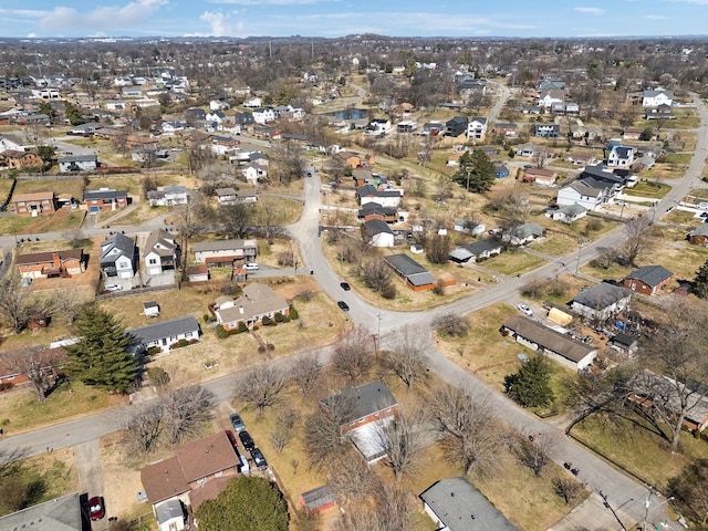 bird's eye view with a residential view