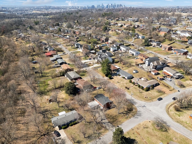 drone / aerial view with a residential view