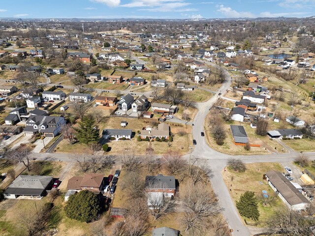 drone / aerial view with a residential view