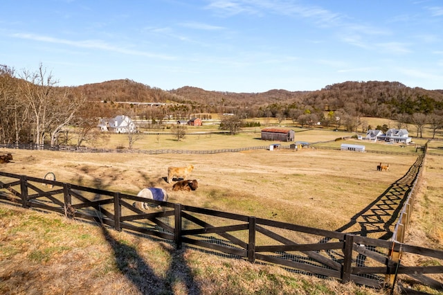 exterior space featuring a rural view