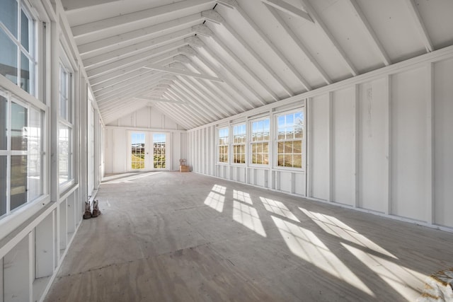 interior space with lofted ceiling