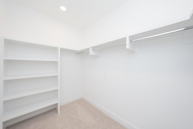 walk in closet featuring carpet