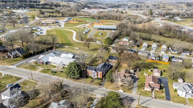 drone / aerial view with a residential view