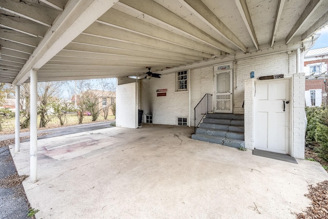 view of patio / terrace featuring a carport