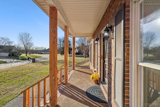 view of patio / terrace with a porch