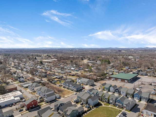 aerial view with a residential view