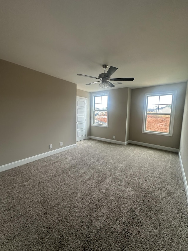 148 Cardinal Crk, Clarksville, TN 37040 - empty room featuring baseboards, light colored carpet, and ceiling fan