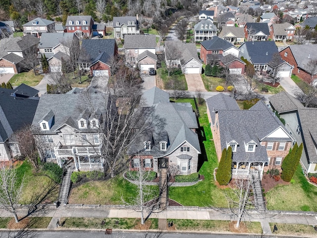 bird's eye view featuring a residential view