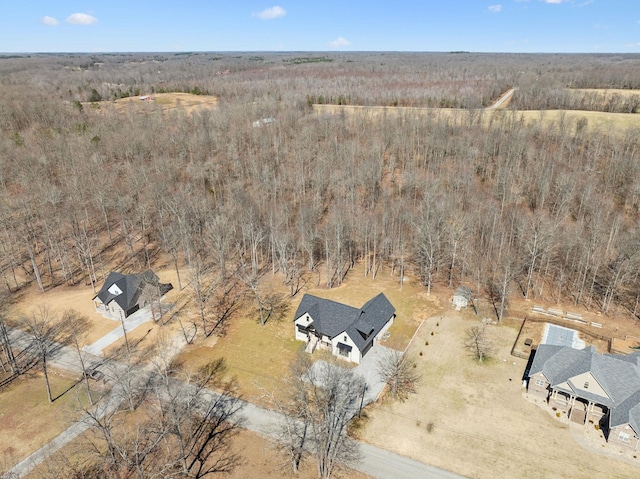 bird's eye view featuring a rural view