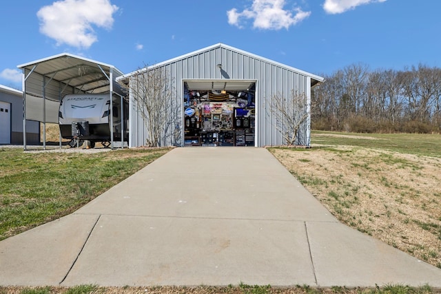 view of outbuilding featuring an outdoor structure