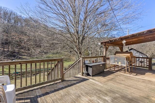 view of wooden terrace