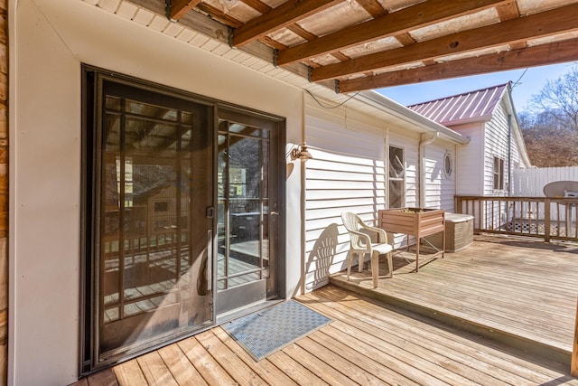 view of wooden deck