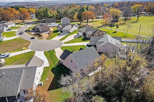 bird's eye view featuring a residential view