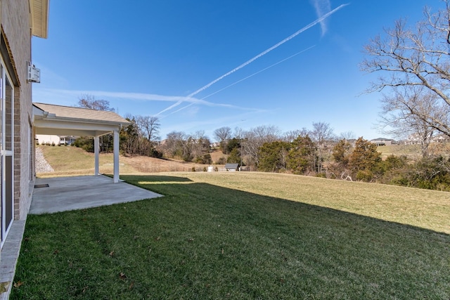 view of yard with a patio