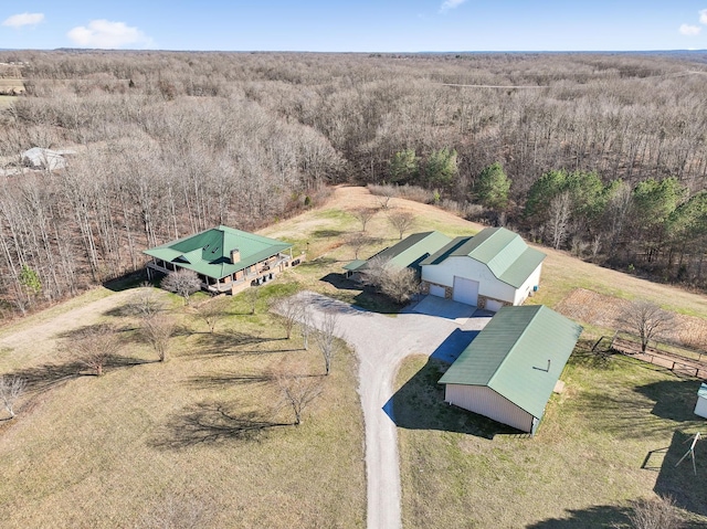 drone / aerial view featuring a rural view