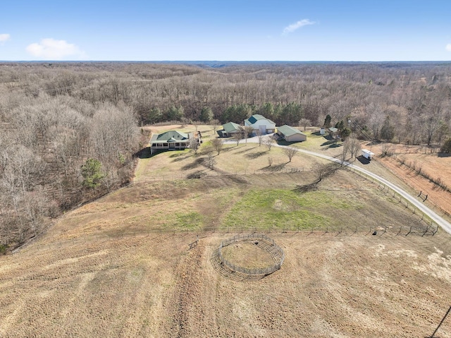 drone / aerial view featuring a rural view