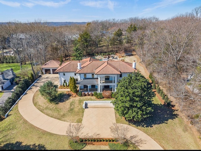 birds eye view of property