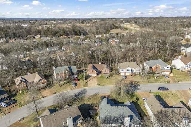 bird's eye view featuring a residential view