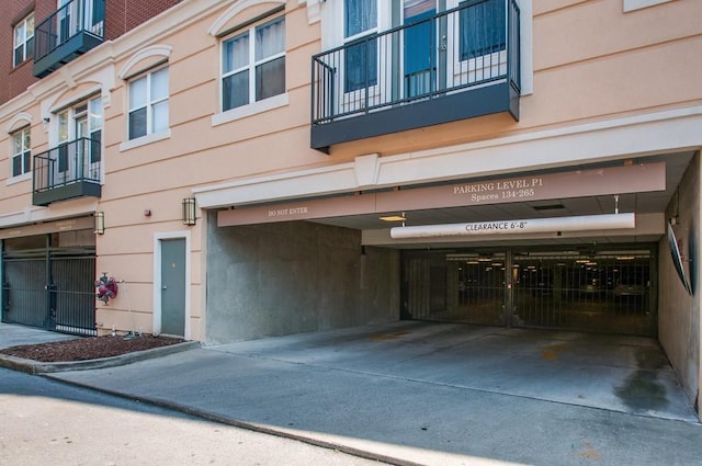 exterior space with concrete driveway