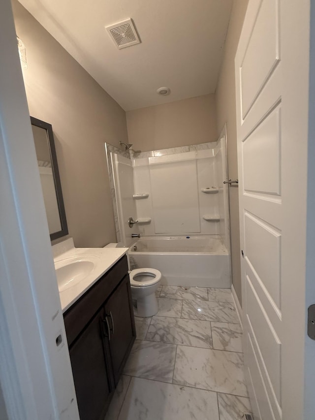 156 Cardinal Crk, Clarksville, TN 37040 - full bath with marble finish floors, washtub / shower combination, vanity, and toilet