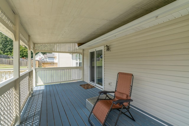 deck with fence