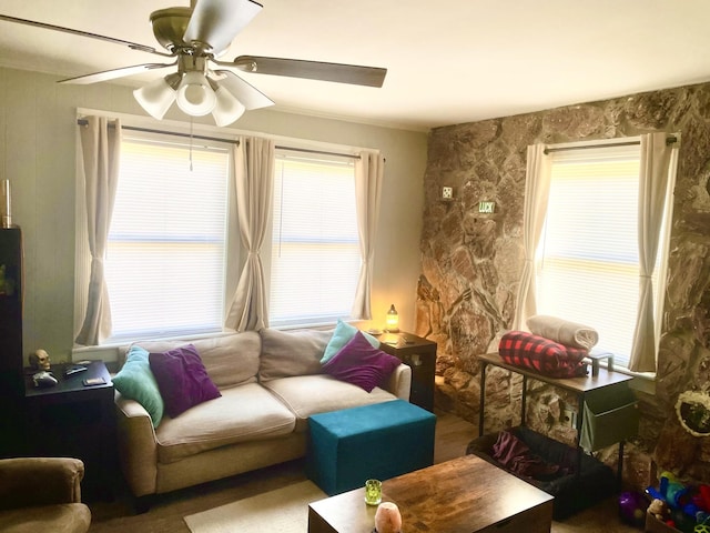 living room with a wealth of natural light