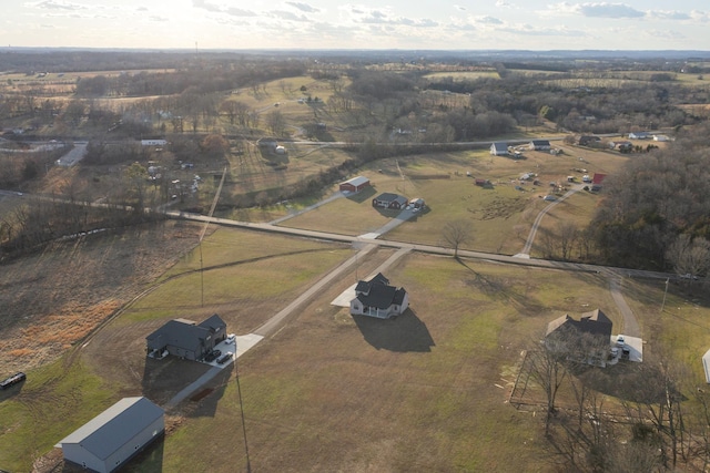 drone / aerial view featuring a rural view