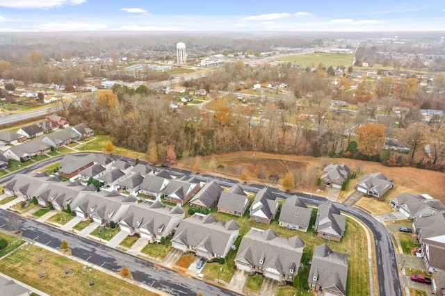 aerial view featuring a residential view