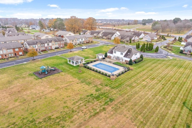 drone / aerial view featuring a residential view