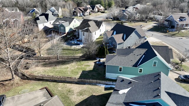 aerial view with a residential view