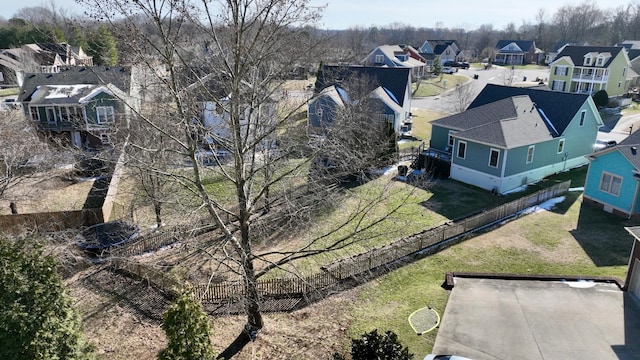 drone / aerial view with a residential view