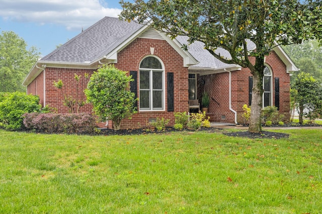 1823 Newton Ave, Murfreesboro, TN 37129 - ranch-style house with brick siding, a shingled roof, and a front lawn
