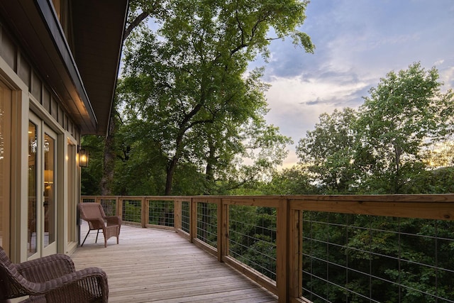 view of wooden terrace