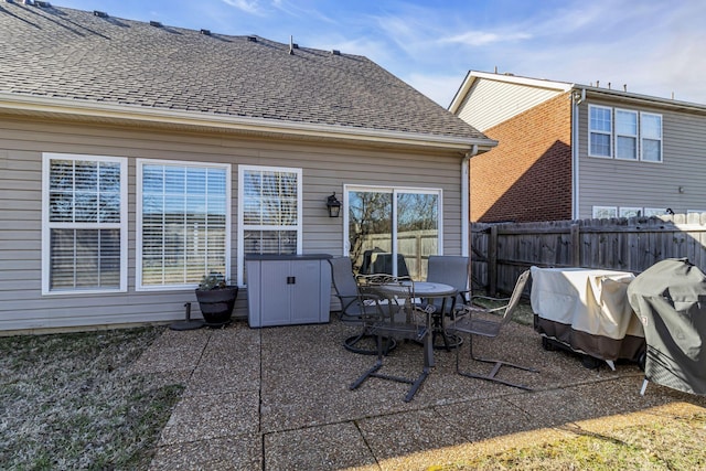 view of patio / terrace with fence