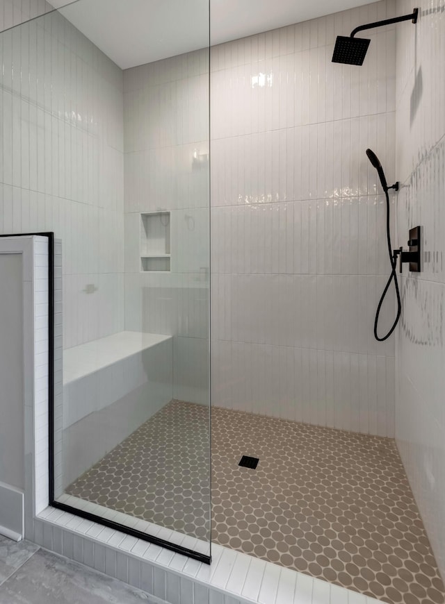 bathroom featuring a walk in shower