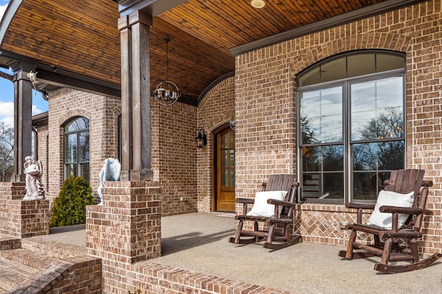 view of patio / terrace featuring covered porch