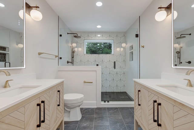 full bath featuring a stall shower and a sink