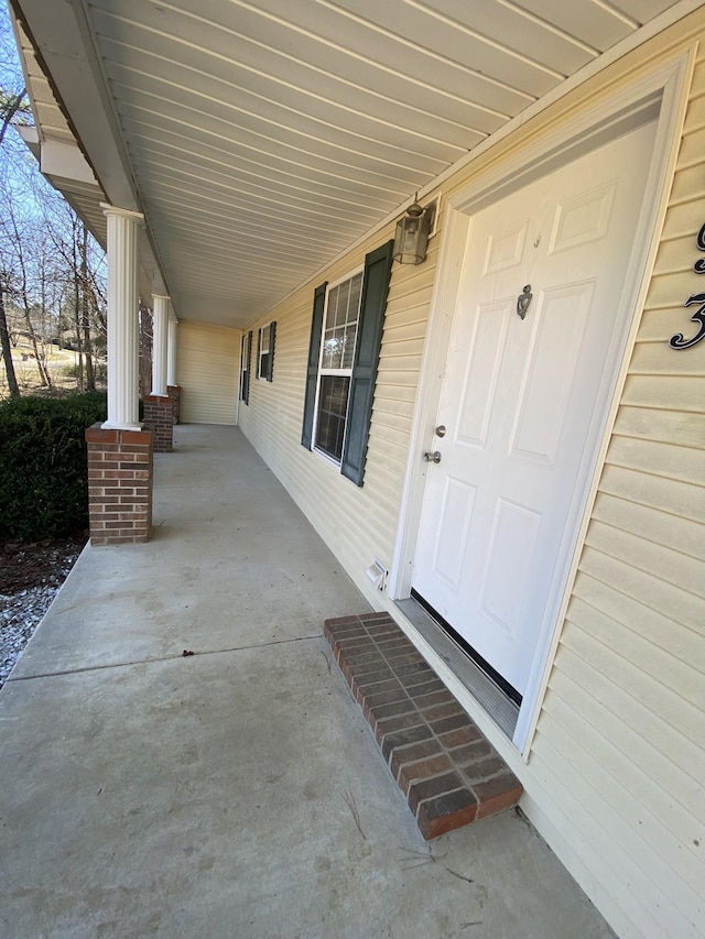 view of patio with covered porch