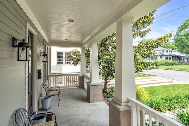 view of patio with covered porch