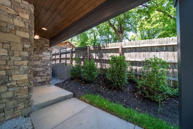 view of patio with fence