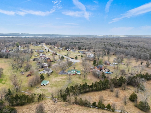 bird's eye view with a rural view