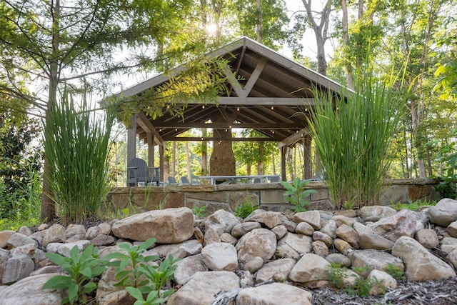 view of community featuring a gazebo