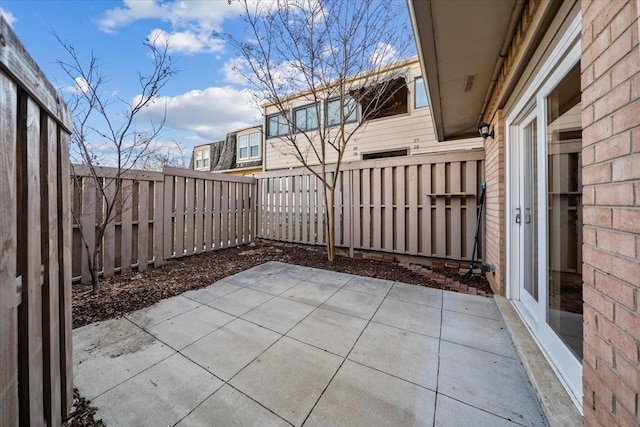 view of patio / terrace with a fenced backyard