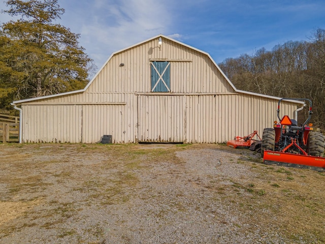 view of barn